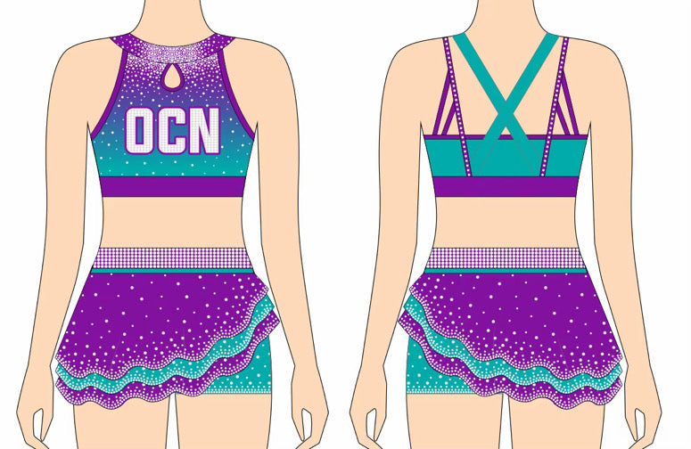 OCN Stardust Skort Set ✨💜🩵