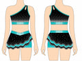 Midnight Ice Skort Set ❄️🖤🩵
